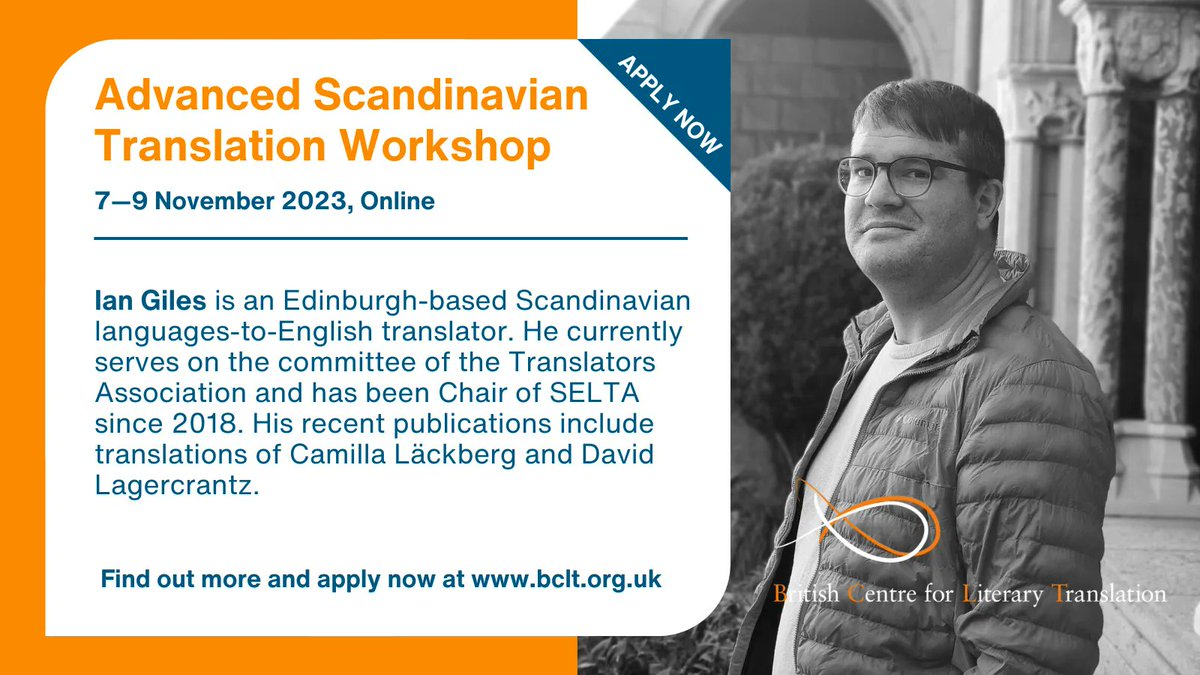 Experienced translators from #Danish, #Norwegian and #Swedish! refine your skills at our Advanced Scandinavian-English Translation Workshop. Ian Giles will be joining us as the Facilitator of the Swedish strand. Link to apply: uea.ac.uk/web/groups-and…