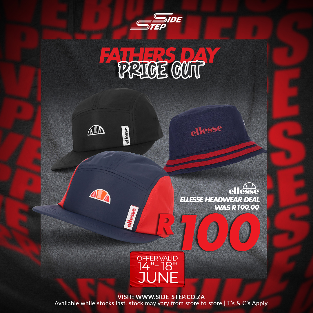 sidestep_SA's tweet photo. This Father's Day, give Dad the gift of style. Our promo offers a wide range of sneakers, trendy apparel, and accessories he'll appreciate. Don't wait, shop now online or in-store at Side Step.
Shop Now: https://t.co/Sw51tWInL4
#FathersDayGifts #StyleForDad https://t.co/YFF372UMWS