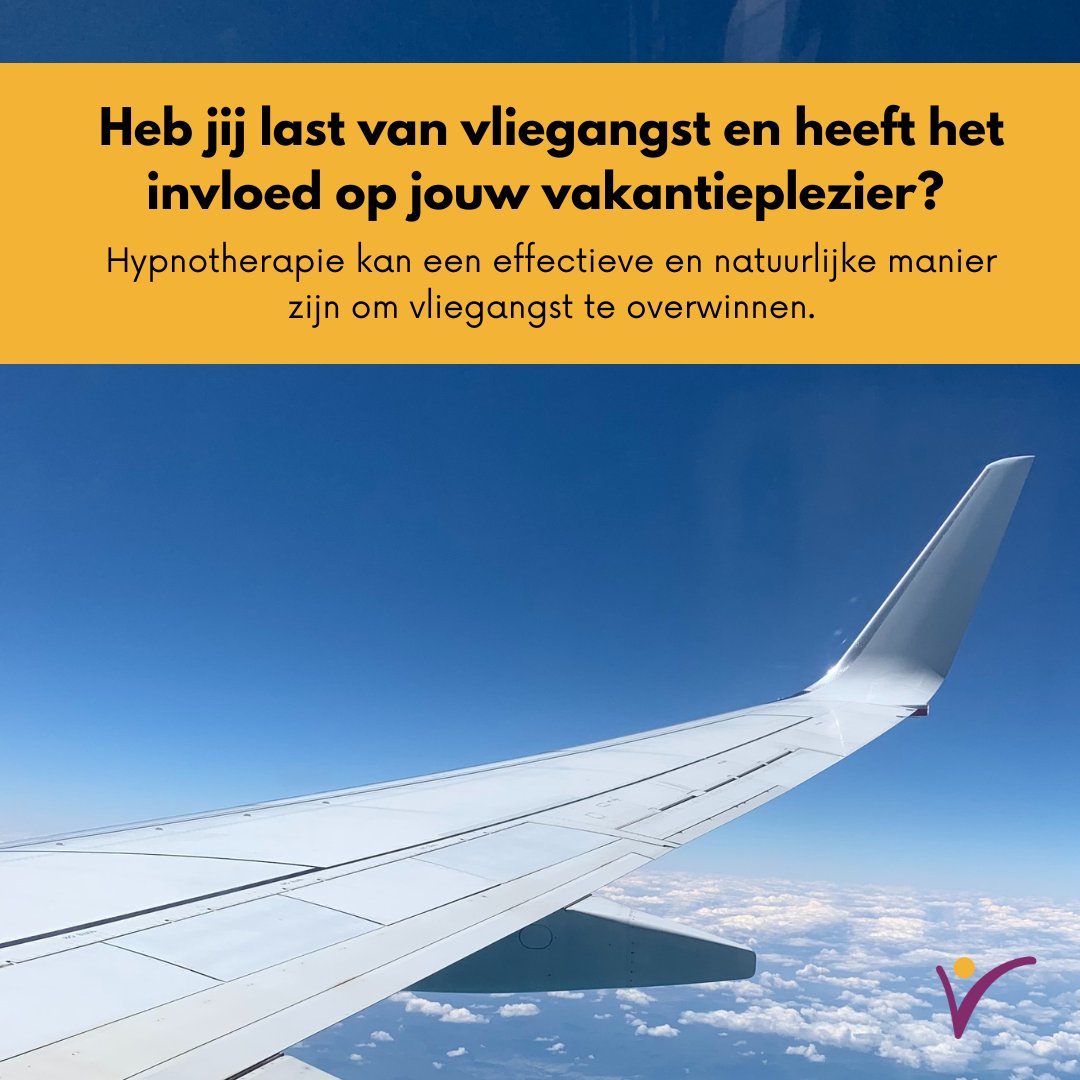Heb jij last van vliegangst en heeft het invloed op jouw vakantieplezier? Hypnotherapie is een effectieve manier om vliegangst te overwinnen. Diepgewortelde angsten en negatieve overtuigingen veranderen door middel van ontspanningstechnieken en positieve suggesties. 

#vliegangst