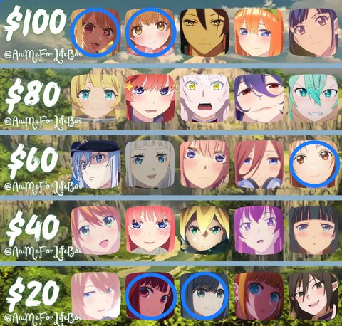 SaFerdes's tweet photo. @AniMeForLifeBoi Ruby Hoshino $100
Mahiru Shiina $100
Asuna Yuuki $60
Kana Arima $20
Akane Kurokawa $20
100+100+60+20+20 = 300$ spent https://t.co/QfjxdVjd7Z