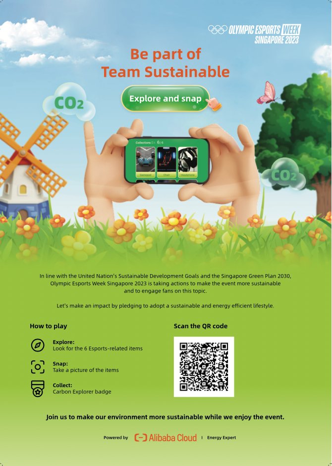 Join the excitement of the #OlympicEsportsWeek, the inaugural Olympics Esports event in Singapore from June 22-25! Explore #AlibabaCloud's Esports Sustainability App, earn rewards, and pledge for a greener future. Top players stand a chance to win #OEW tickets and more!
