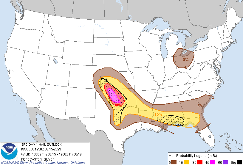 D1
#ModerateRisk in S #TornadoAlley esp #Norman, #OklahomaCity, #Lawton, #Edmond, #MidwestCity, #Moore, #ElkCity, #Woodward, #ClintonOK, #Weatherford, #DuncanOK
10% #Tornado/45% SIG #Hail/#Wind risks #USwx #Wxtwitter #SPC #SevereWX #OKwx #OKC #OKCwx #TXwx #KSwx #Derecho #TexomaWX