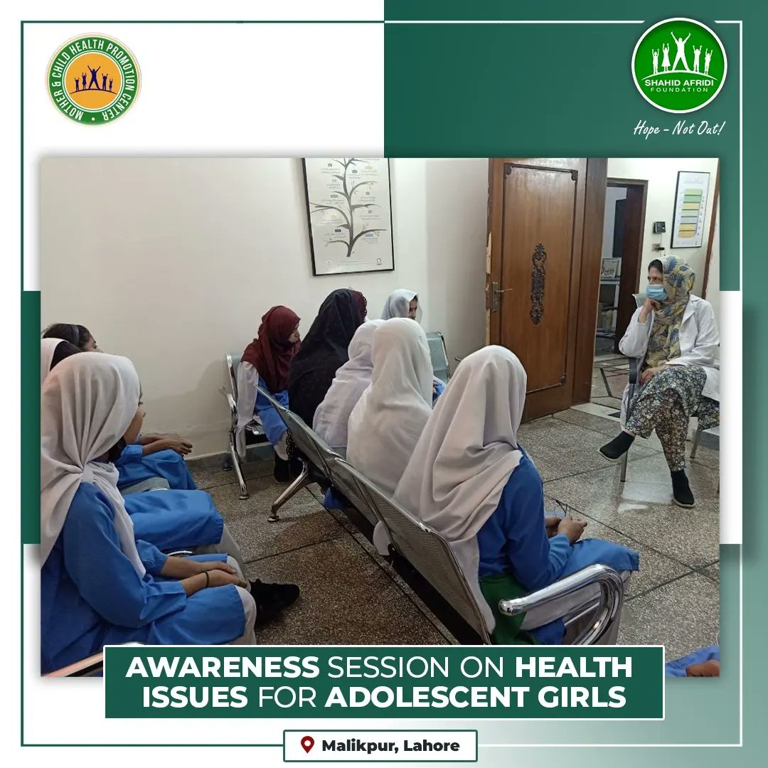 SAFoundationN's tweet photo. Choices made during adolescence can develop into habits that continue into adulthood, including both healthy &amp; unhealthy behaviors. #MCHPC with the support of @PAHCHAAN_2005 conducted a health awareness session for girls to build life skills. Ensuring #HopeNotOut with #SAFhealth https://t.co/y0O2IsfrSm