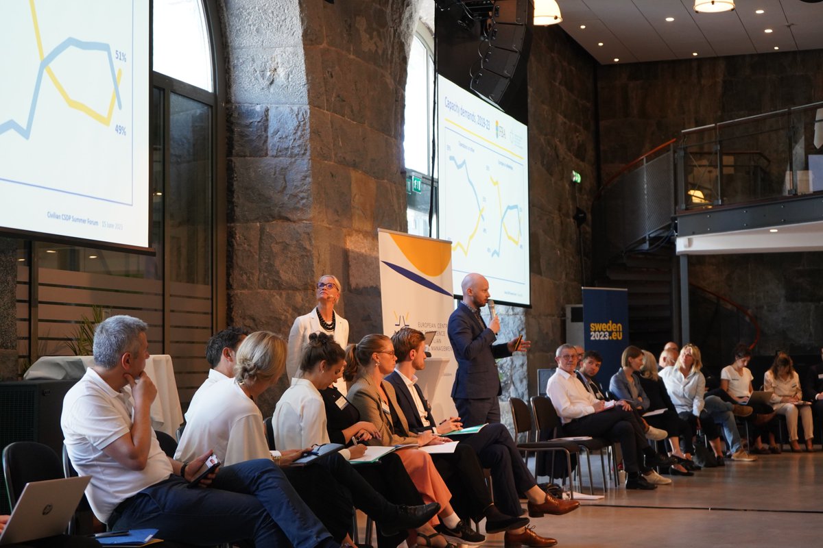 Excited to start the #CivilianCSDPForum in Stockholm with <a href="/FBA/">Flavio Amiel ⭐️⭐️⭐️</a> and @sweden2023eu, offering a platform for EU Member States to identify ways to increase their contribution to EU Missions as outlined in the new #CivilianCSDPCompact. #CivilianCapabilityDevelopment