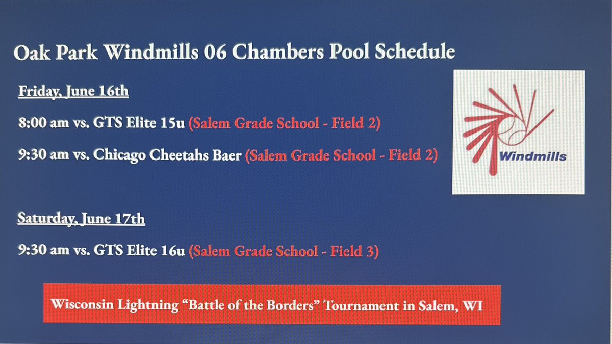 CoachLaura_WMs's tweet photo. We’re playing in Salem Wisconsin this weekend.  Great tournament…come watch us play!!!! https://t.co/yHXk1YjDOk