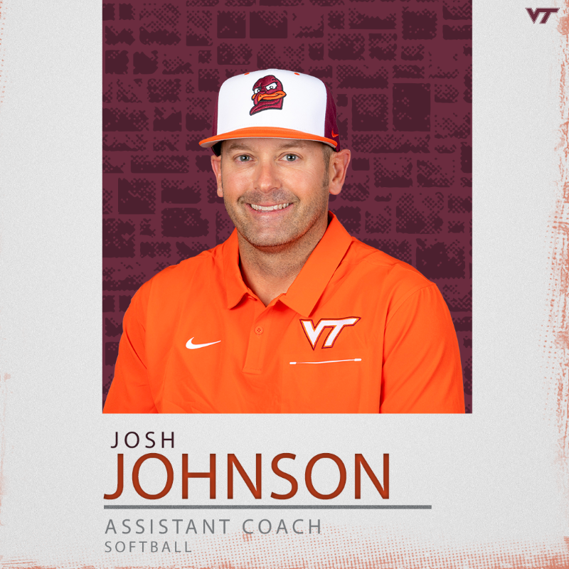 HokiesSoftball's tweet photo. We are excited to welcome Josh Johnson as our new pitching coach 🦃

Welcome to Blacksburg, Josh!