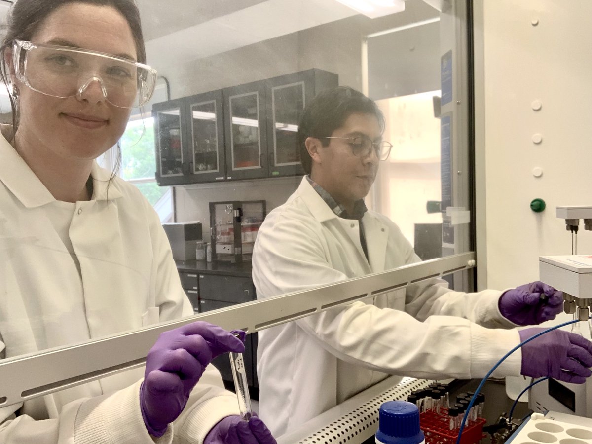 Exciting days at @DrKeltonMcMahon lab! Our lab members @queenparrotfish and @jpmarbiol are diving into Compound Specific Isotope Analysis under the guidance of @joncybulski. We love this cross lab knowledge sharing! ⚛️🐠