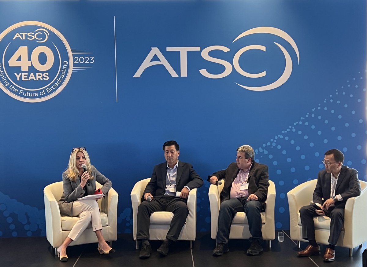Pearl’s Anne Schelle welcomes a panel of speakers from NBC, Dolby, and Sinclair at the 2023 ATSC conference to highlight how NEXTGEN TV viewers are reacting to new services from broadcasters. #nextgentv #thefutureoftv