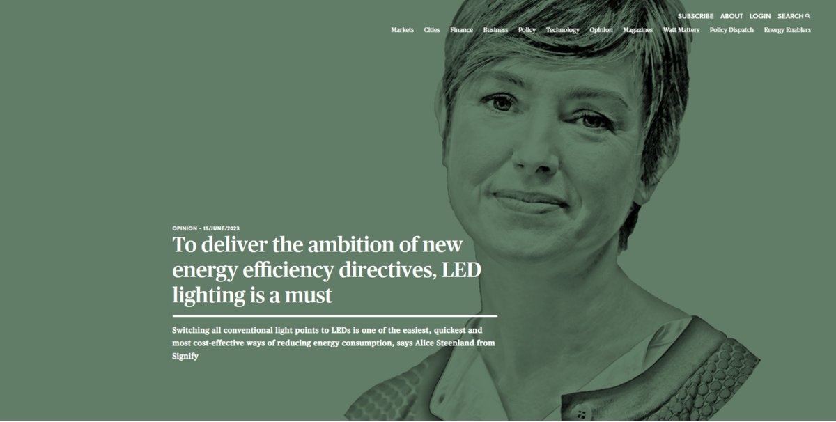 💡“Replacing all conventional lights in the #EU with #LED alternatives could save an estimated €65 billion in #energy costs” says Alice Steenland of @SignifyCompany

Read more on @FORESIGHTdk👉bit.ly/466sm1F

Continue the discussion at #EEDayEU👇 energyefficiencyday.eu