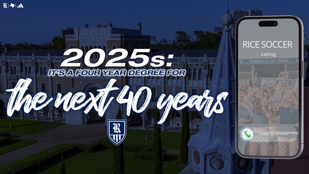 Class of 2025, it’s your turn!!

We’re excited to tell you about all the opportunities <a href="/RiceUniversity/">Rice University</a> provides for our student-athletes 👏📲

ℹ️ riceowls.co/RiceSoccerExpo…

#GoOwls👐