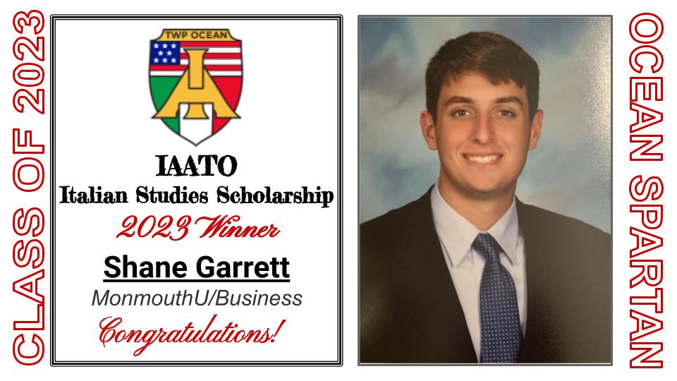 OTHS_Counselors (@oths_counselors) on Twitter photo The Italian American Association of the Township of Ocean is proud to announce Shane Garrett as one of the recipients of the IAATO Italian Studies Scholarships! Congratulations to Shane! #MonmouthU/Business #SpartanLegacy <a href="/A_DePasquale48/">Ocean Guidance</a> <a href="/MrsDKaszuba/">D Kaszuba</a> <a href="/Nmauroedu/">Nicole Mauro</a>
📷 The Italian American Association of the Township of Ocean is proud to announce Shane Garrett as one of the recipients of the IAATO Italian Studies Scholarships! Congratulations to Shane! #MonmouthU/Business #SpartanLegacy <a href="/A_DePasquale48/">Ocean Guidance</a> <a href="/MrsDKaszuba/">D Kaszuba</a> <a href="/Nmauroedu/">Nicole Mauro</a>
📷