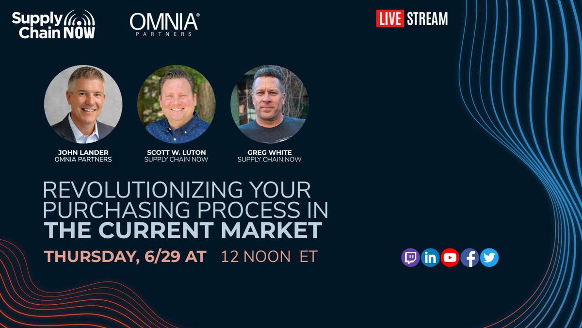 🎥 Join us for this livestream as we dive into the top 3 challenges facing #procurement professionals in today's market. 

Discover how a #GPO like @_OMNIA_Partners can help alleviate pain points with products & services tailored to your specific needs. 

bit.ly/43YIZe3