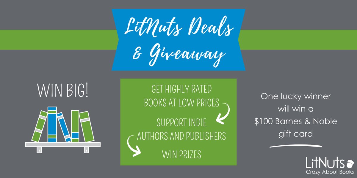 Lit_Nuts's tweet photo. Giveaway: Win a $100 Barnes &amp; Noble gift card. Support #indieauthors and #indiepublishers while you're at it! Don't miss LitNuts Deals: https://t.co/R9D4JFcwQ7 

#Giveaway #Contest #CrazyAboutBooks #BestoftheIndies https://t.co/VpOCZFBDBT
