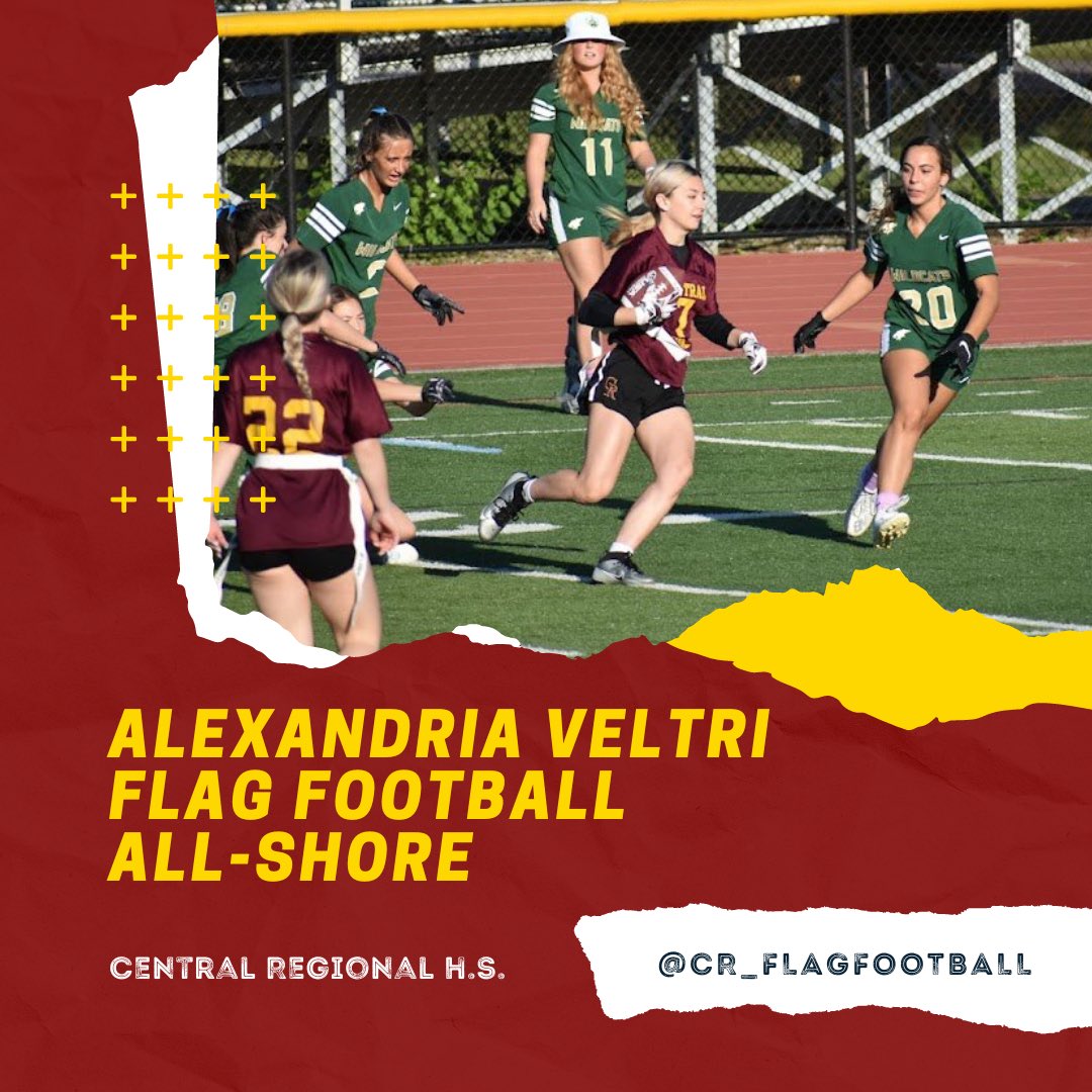 Congratulations Alexandria Veltri Flag Football All-Shore‼️🏈🔥 #GirlsRule #TOGETHER @CR_athletics