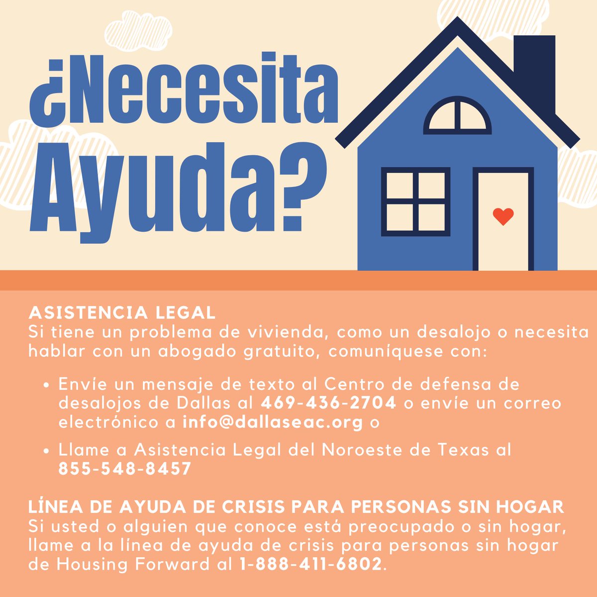 Dallas ISD community, need legal aid or help with housing? There’s help! (Please share.)