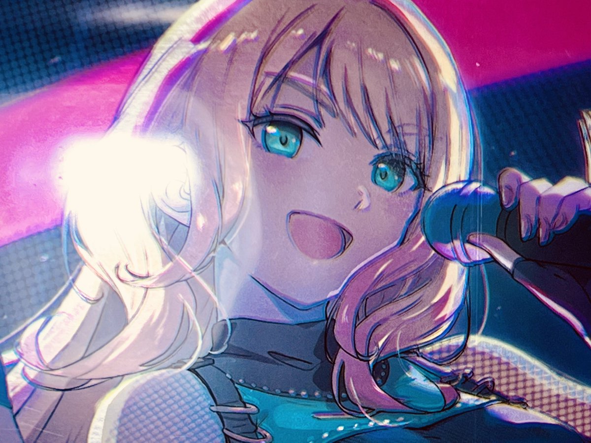 「CMYK+箔の分版ポスター期待通りかっこよく出来ました! こだわりは箔シートで、」|綾野 優のイラスト