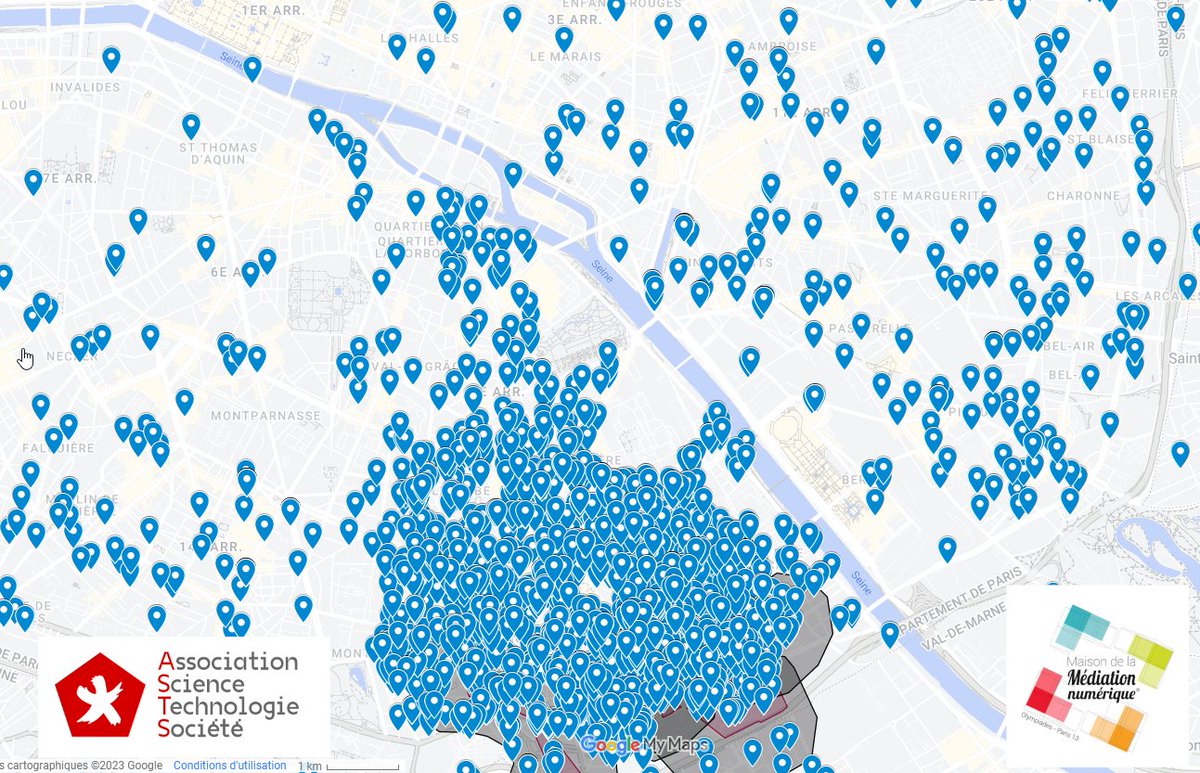 D'où viennent les nouveaux inscrits (bilan 2022) de la Maison de la Médiation Numérique #paris13 ?
@jerome_coumet @leafiloche 
beaucoup de Paris mais surtout du 13è. Et c'est juste un aperçu...
@LienAsts 
Bientôt 20 ans. Fracture Numérique et #InclusionNumérique