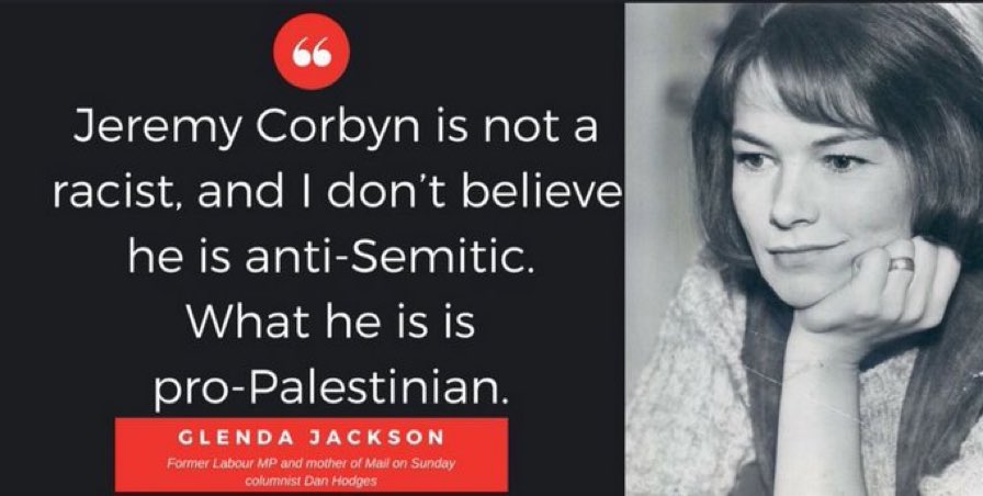 If Glenda Jackson were an MP today she would be deselected, smeared and hounded out by Starmer for her views on Corbyn, Iraq and Israel. She had integrity. RIP