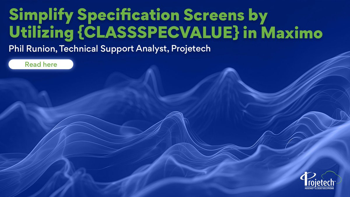 In our latest blog post, <a href="/Projetech_Inc/">Projetech Inc.</a>'s Technical Support Analyst, Phil Runion, shares an efficient technique for streamlining multiple columns in the Maximo specifications table, simplifying data entry and enhancing usability. 

Learn more here.
projetech.com/maximo-blog/si…