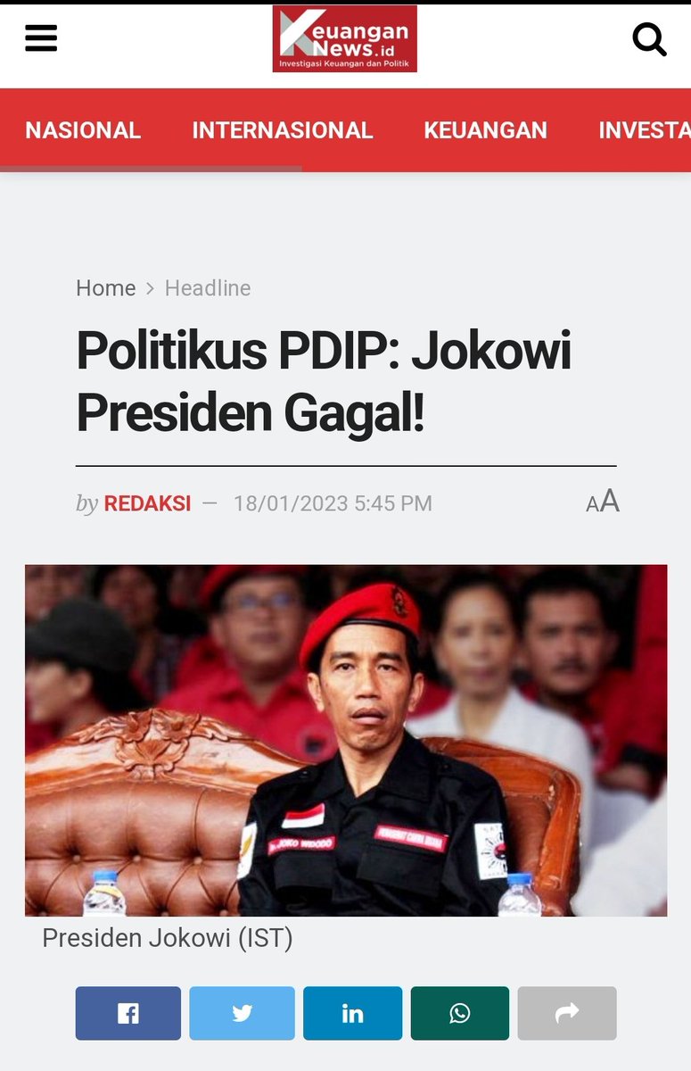 Politikus PDIP : J0k0w1 Presiden Gagal 
#BasmiMafiaSembako
#BasmiMafiaSembako