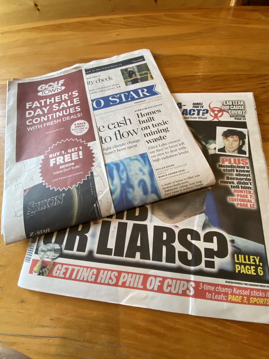 garethseltzer's tweet photo. It’s getting easier to see the end of print media. I bought these two papers this morning at #Freshmart… $7.20. How did a couple of papers get more expensive than a Starbucks frappacino? https://t.co/jd0bodEhEj