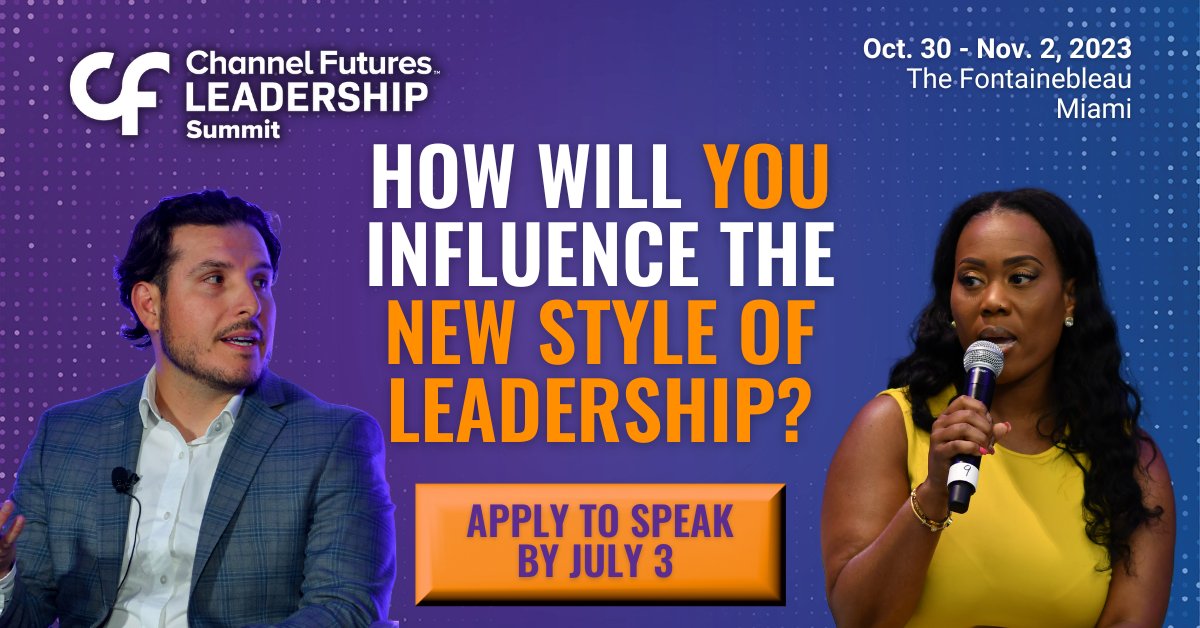 ChannelDiveNews's tweet photo. The Call for Speakers for Channel Futures Leadership Summit closes in just a few weeks. Have you started your submission yet? Don't wait! Applications close July 3. Apply today. >> https://t.co/NsVNVKVpv8

#MSPSummit #LeadershipSummit #ChannelPartners #ChannelEvents https://t.co/stAvsDdPGj