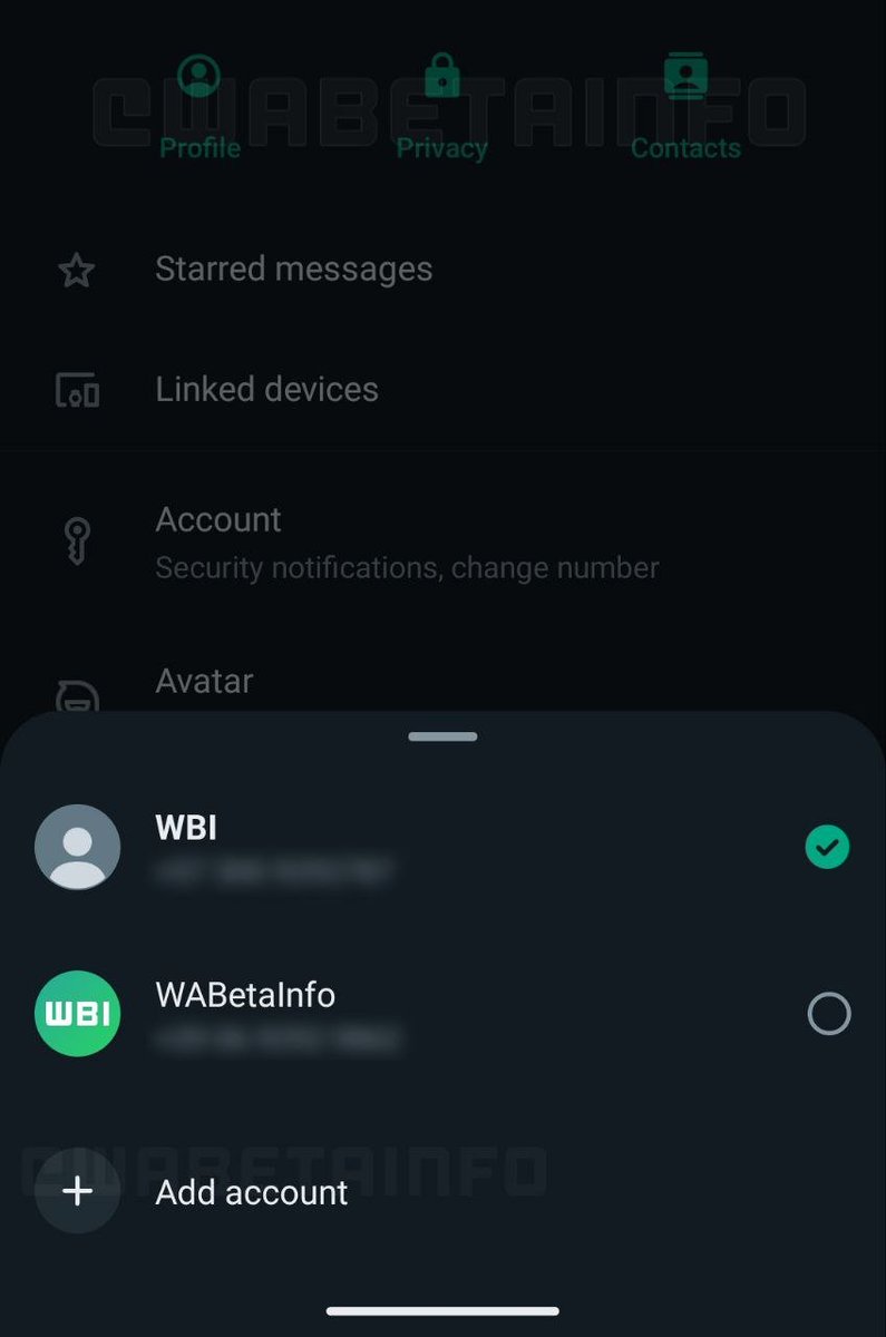 technomania0211's tweet photo. WhatsApp is testing a multi-account feature, and it will be available in the latest beta of the APP!

https://t.co/0f5D6pGSmh

#WhatsApp #MultipleAccount #MultipleAccountLogin https://t.co/nFghMTWpcp