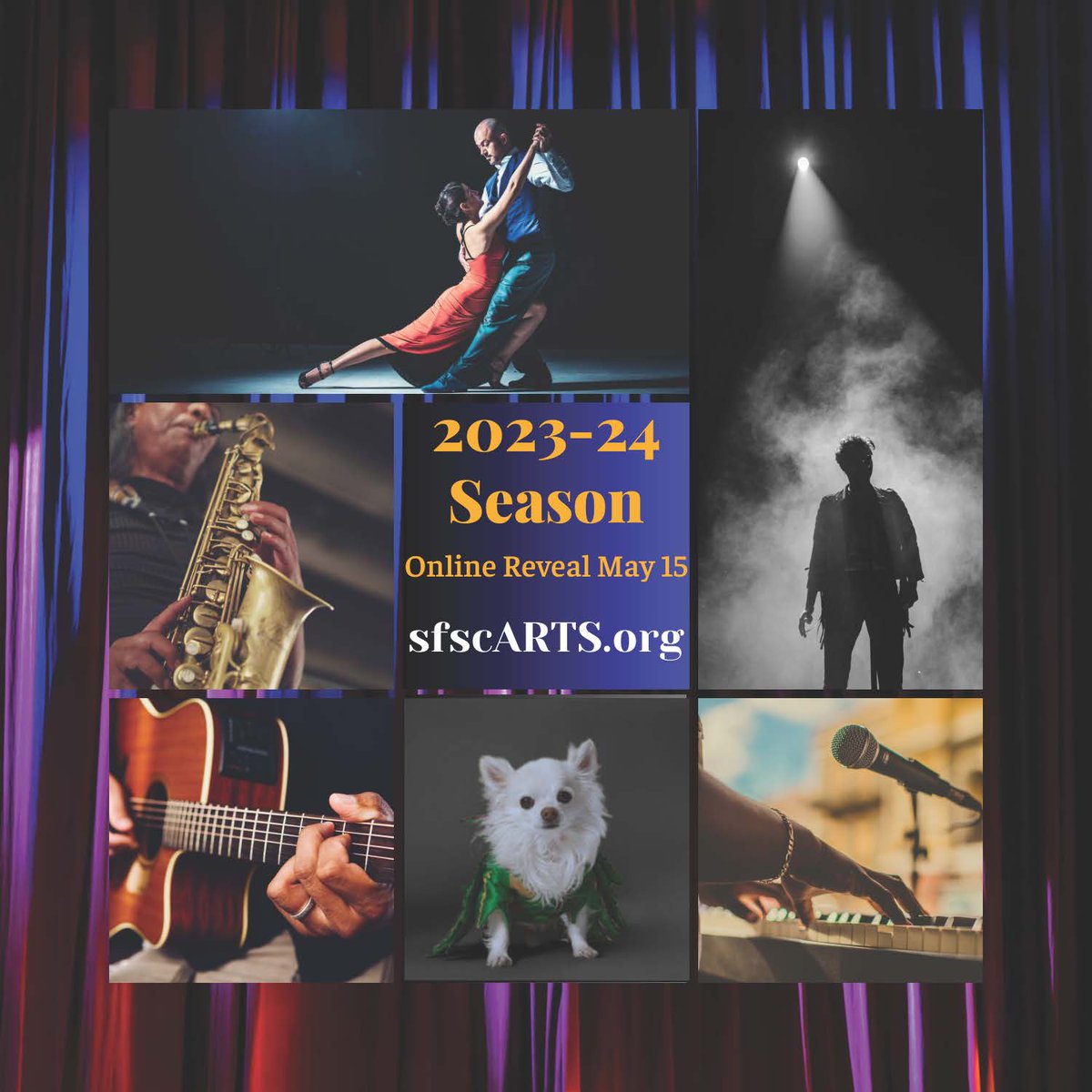 What shows will you see for the 2023-2024 Season with SFSC Arts? 
Check out the full season at sfscARTS.org

#ConnectBackToYourAlmaMater
#SFSCAlumniAssociation 
#croceplayscroce
#broadwaymusicals
#johnnycashexperience
#JudyGarland100thAnniversary
#tango