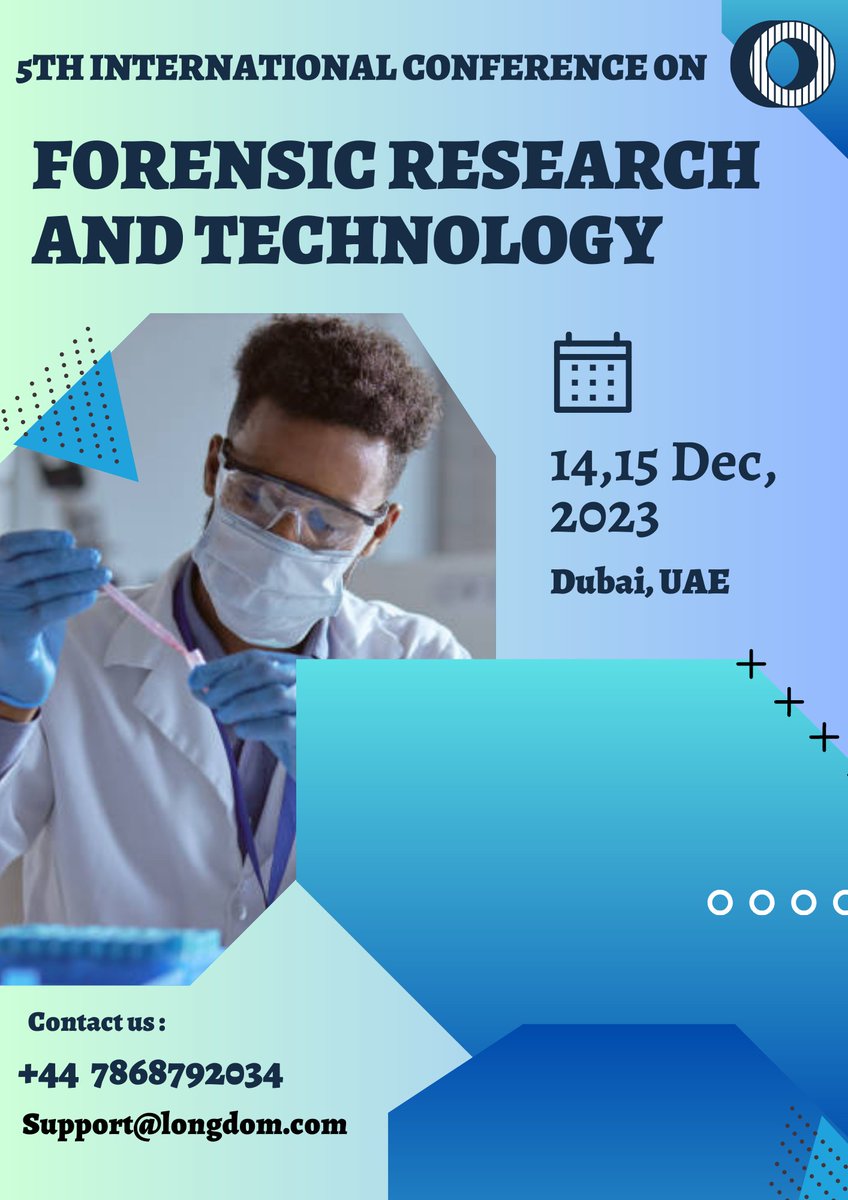 Announcing the upcoming international conference on forensic research and technology

Visit for more information:  lnkd.in/eJPfmyR9
Email: support@longdom.com
Contact:+447868792034

#technology #work #success #opportunity #event #research #help #email #network