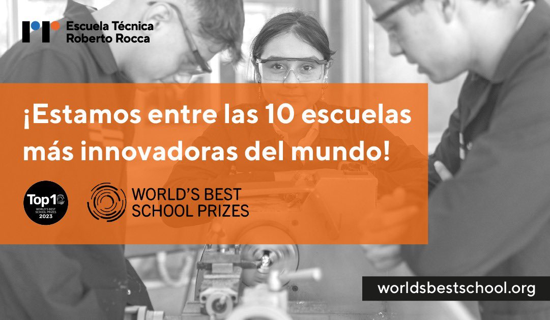 🏆 ¡La ETRR entre las 10 escuelas más innovadoras del mundo! 🤩

Nos llena de alegría poder compartir este reconocimiento 🏅otorgado por @bestschoolprize de T4 Education 🙌.

<a href="/Tenaris_ar/">Tenaris Argentina</a>
#StrongSchools #BestSchoolPrizes #Innovation #Education #Innovacion #EducacionTecnica