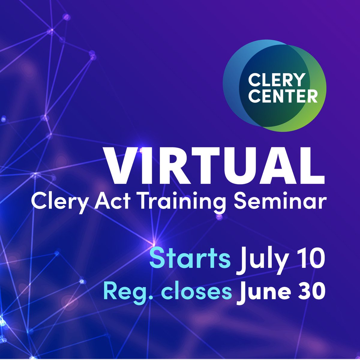 Only 2 weeks left to register for our July Virtual Clery Act Training Seminar! Don't miss out; only two VCATS left for 2023! Register now: ow.ly/fVVE50OOqzQ