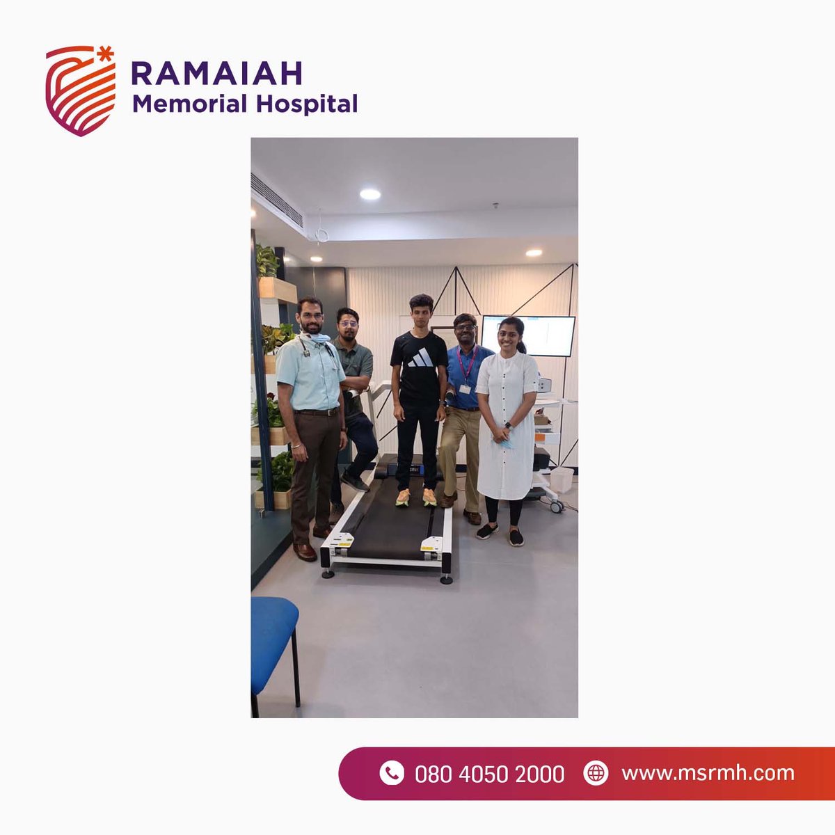 Mr. Sharath Kumar, 1500 Mts. blind (T-12 category) elite #ParaAthlete, was tested for his Vo2 max levels at the Human Performance Lab, Ramaiah Memorial Hospital. 
We wish the athlete the best for the upcoming trials & para-Asian games to follow later this year.