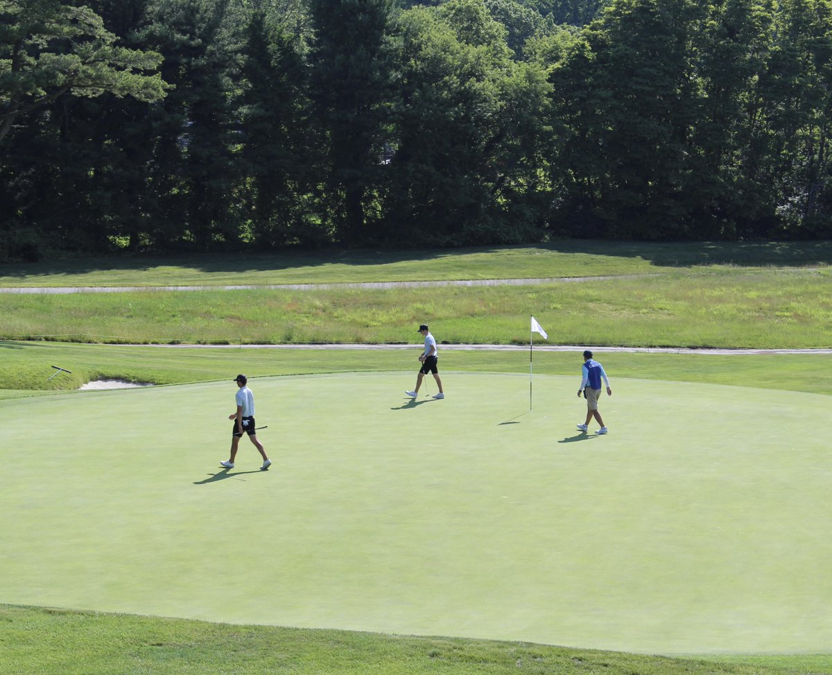 LIGA1922's tweet photo. The final day of The 100th Long Island Amateur Presented by Webster Bank is off and running!

Carter Prince and Dylan Gallagher face off on 36 holes today to determine the champion.

Prince is 1 up through the front nine! https://t.co/mZht6qU9qx