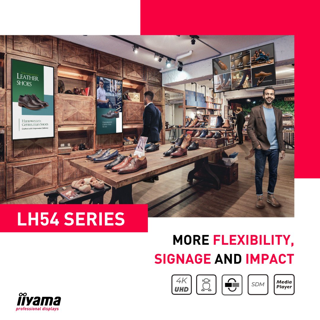Looking for an all-in-one signage solution? Whether it's advertising, wayfinding, or digital menus, the LH54 SERIES by #iiyama offers - more flexibility, signage, and impact to any space that requires non-stop high performance and reliability. #interactivedisplay #avindustry