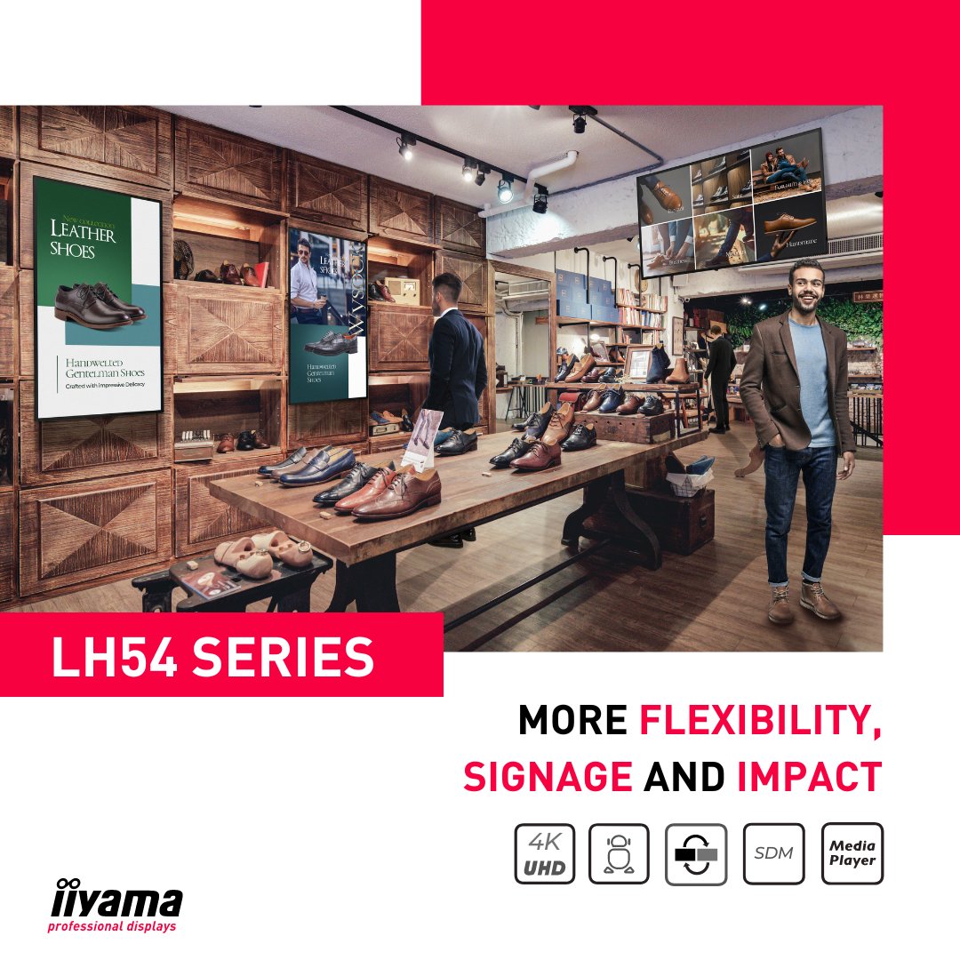 Looking for an all-in-one signage solution?
Whether it's advertising, wayfinding, or digital menus, the LH54 SERIES by #iiyama offers - more flexibility, signage, and impact to any space that requires non-stop high performance and reliability.
 
 #interactivedisplay #avindustry