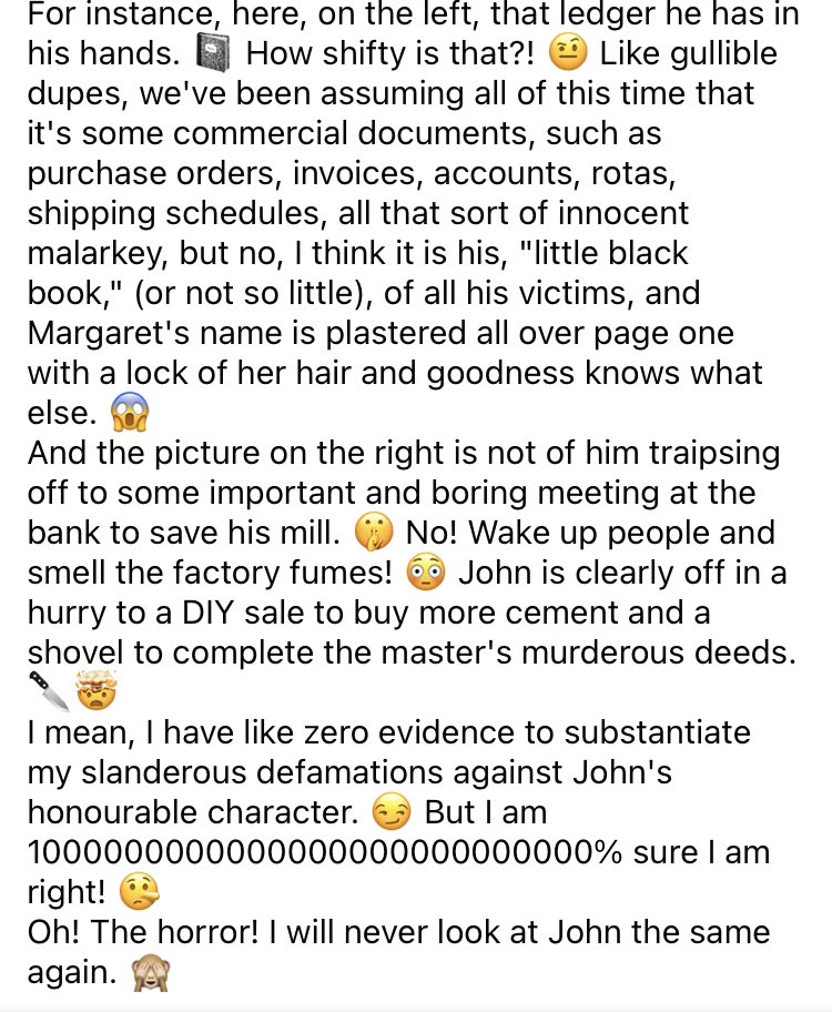 My conspiracy theory about psycho #JohnThornton has just grown arms and legs. 💪🦵 I have such grave suspicions about John now, that I can't even watch a single scene with him without getting super sceptical about his shady serial killer ways. 🫣 Read if you dare . 🫢👇