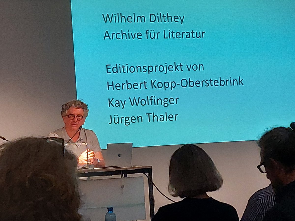 UlrikeTanzer2's tweet image. Jürgen Thaler über editorische #Dilthey-Visionen