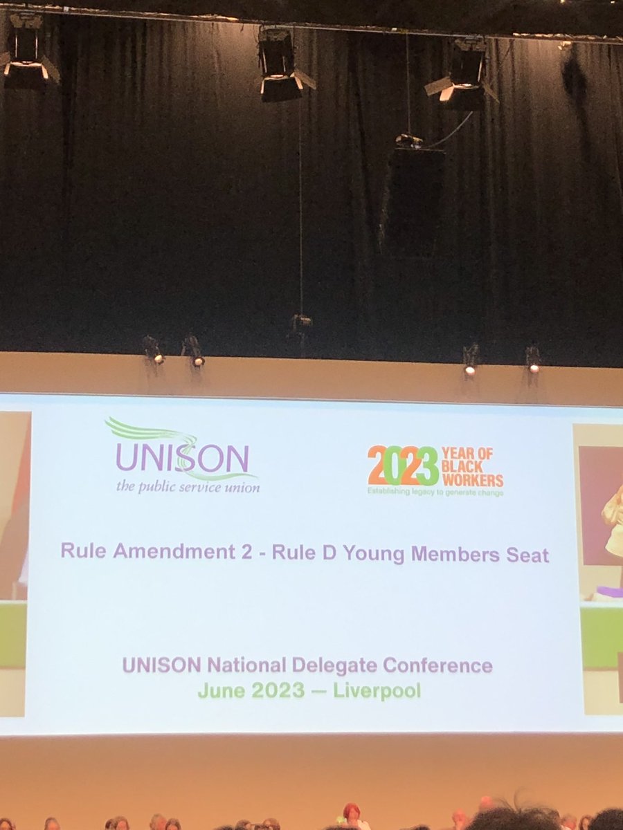 Getting ready to vote for increasing young member age to 30. Long overdue for UNISON and a step in the right direction for building a solid young members base #undc23