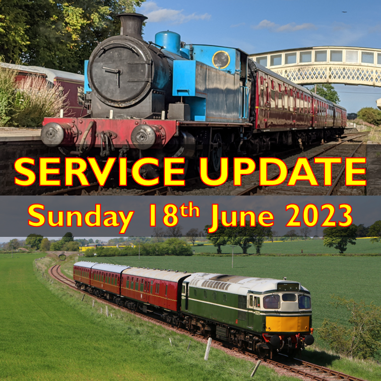 CaleyRail's tweet photo. Due to the extremely dry and hot weather we have been facing over the last few weeks, we have taken the decision to replace this Sunday's steam hauled services with diesel. https://t.co/Sk61Lzy9yd