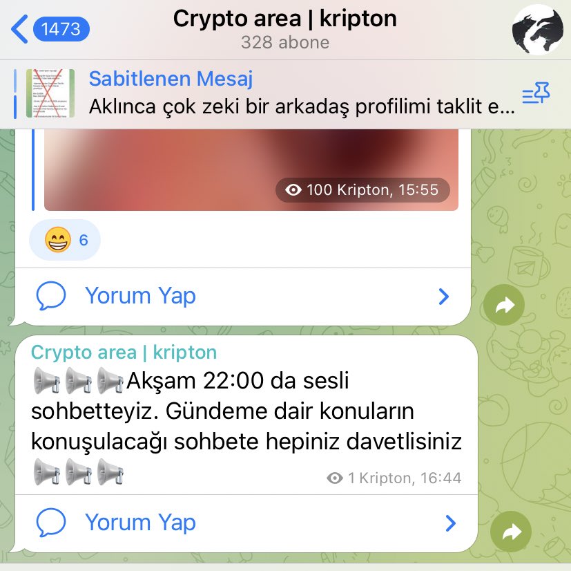 Bu akşam 22:00 da telegramda sesli sohbetteyiz. Herkesi bekleriz 📢📢📢
Telegram link ⬇️

t.me/+pQdiPQ-wZqo0O…