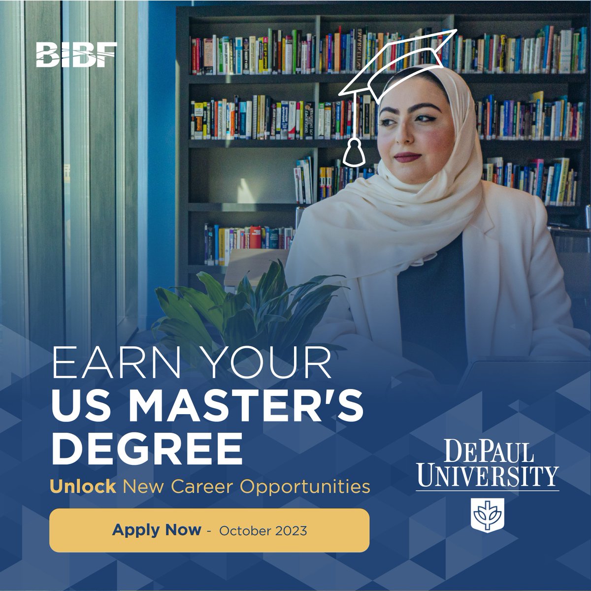 TheBIBF's tweet photo. Achieve your Master's Degree from DePaul University of Chicago (@depaulu) and develop skills and knowledge to progress in your career!

Visit https://t.co/GiiBUrD9m8 to start your journey today.

#BIBFAcademics #BIBFPostgraduates #MSHR #BIBF #DePaul https://t.co/kzRvbYf1Bz