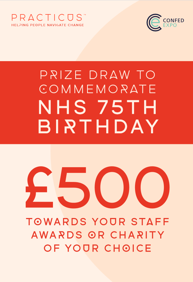 Head over to <a href="/PracticusLtd/">Practicus</a> Stand C25 for Final Chance to enter our #NHS75 Prize Draw! Winner will be announced tomorrow.