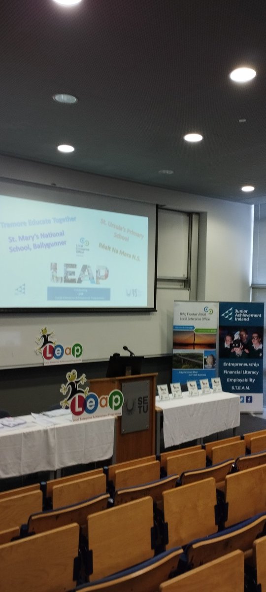 LEOWaterford's tweet photo. We had a great morning in @SETUIreland today with @JA_Irl 
Over 100 primary school children pitched their businesses to judges. We were blown away with the enthusiasm and determination of the children. https://t.co/SiYpBH3W2U