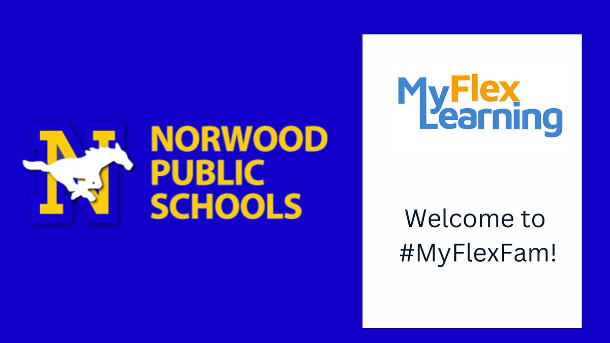 Welcome to #MyFlexFam! We love working with you!

#21stedchat #flextime #edutwitter #futureoflearning #WeLeadEd #k12 #education #edchat @Norwood_HS
