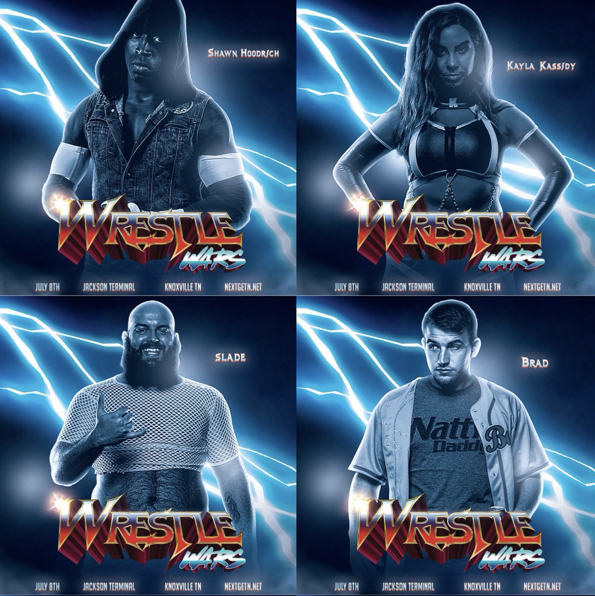NextGenTN's tweet photo. Match announcements dropping soon for WRESTLE WARS!

Saturday July 8th in Knoxville!

Get 🎟️ at: https://t.co/p3JJsjV1ls

Online ticket holders get into Jackson Terminal a half hour early at 5:30pm. 

Tickets will be available at the door, but those ticket holders let in at 6PM. https://t.co/KZeFqYxMIc