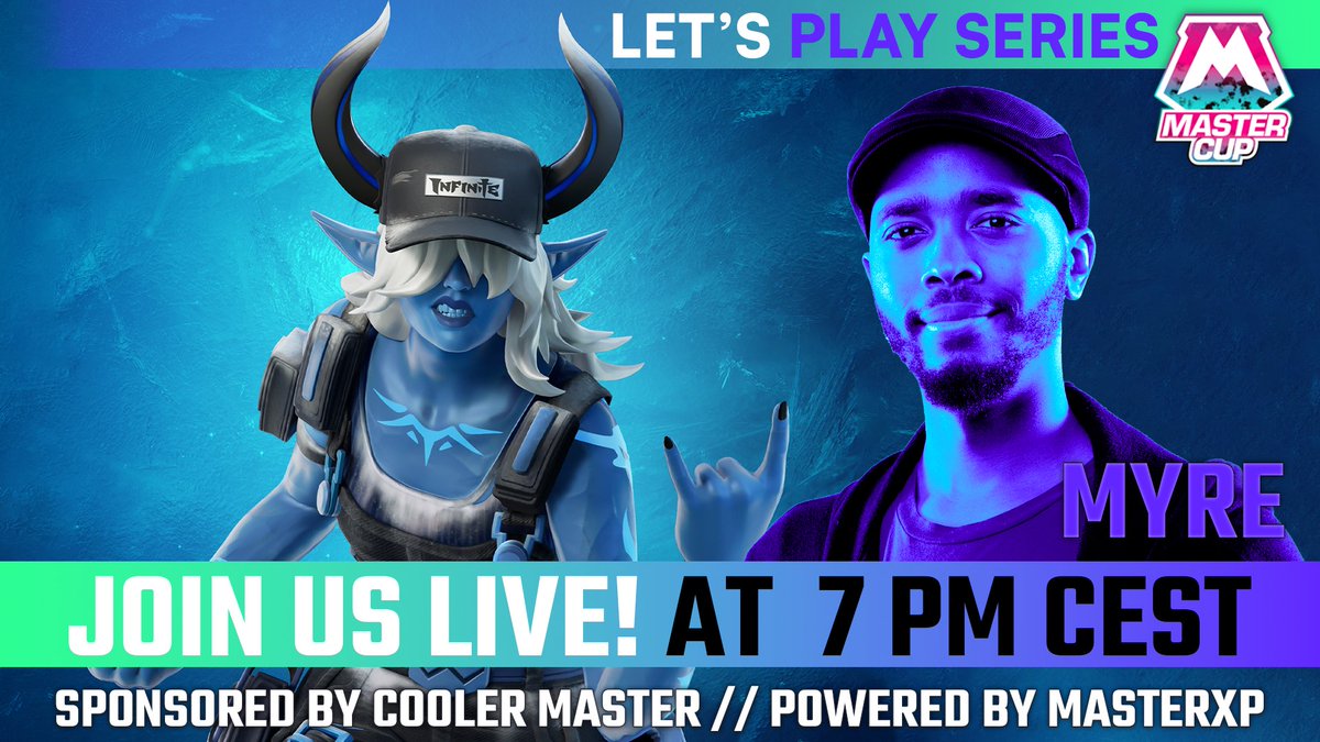 It’s time for another glamorous evening with <a href="/Myre_Test/">Myre | Jerry OB</a>  and <a href="/Fortnite/">Fortnite</a>. Join the stream this Friday at 7 PM CEST.

🔴 Watch us on twitch.tv/mastercupxp

Sponsored by <a href="/CoolerMaster/">Cooler Master</a> 🔥🎮

#Fortnite  #MasterCup #MasterXP