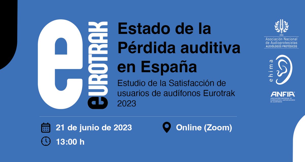 #EurotrakANA2023: el próximo miércoles 21 de junio a las 13 h presentaremos via streaming los resultados clave del Estudio #Eurotrak 2023 en España. 
¡#Audioprotesistas nos encantaría contar con vuestra presencia! Inscríbete aquí 👇
us06web.zoom.us/webinar/regist…