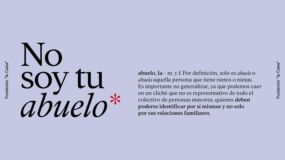 Con el fin de reflexionar sobre las expresiones edadistas y dejar de utilizarlas, hemos creado el “Glosario sobre edadismo”. Un proyecto que cuenta con la participación de cientos de personas mayores.

Descúbrelo aquí👉🏼bit.ly/DmEdadismo

#FundaciónlaCaixa #PersonasMayores