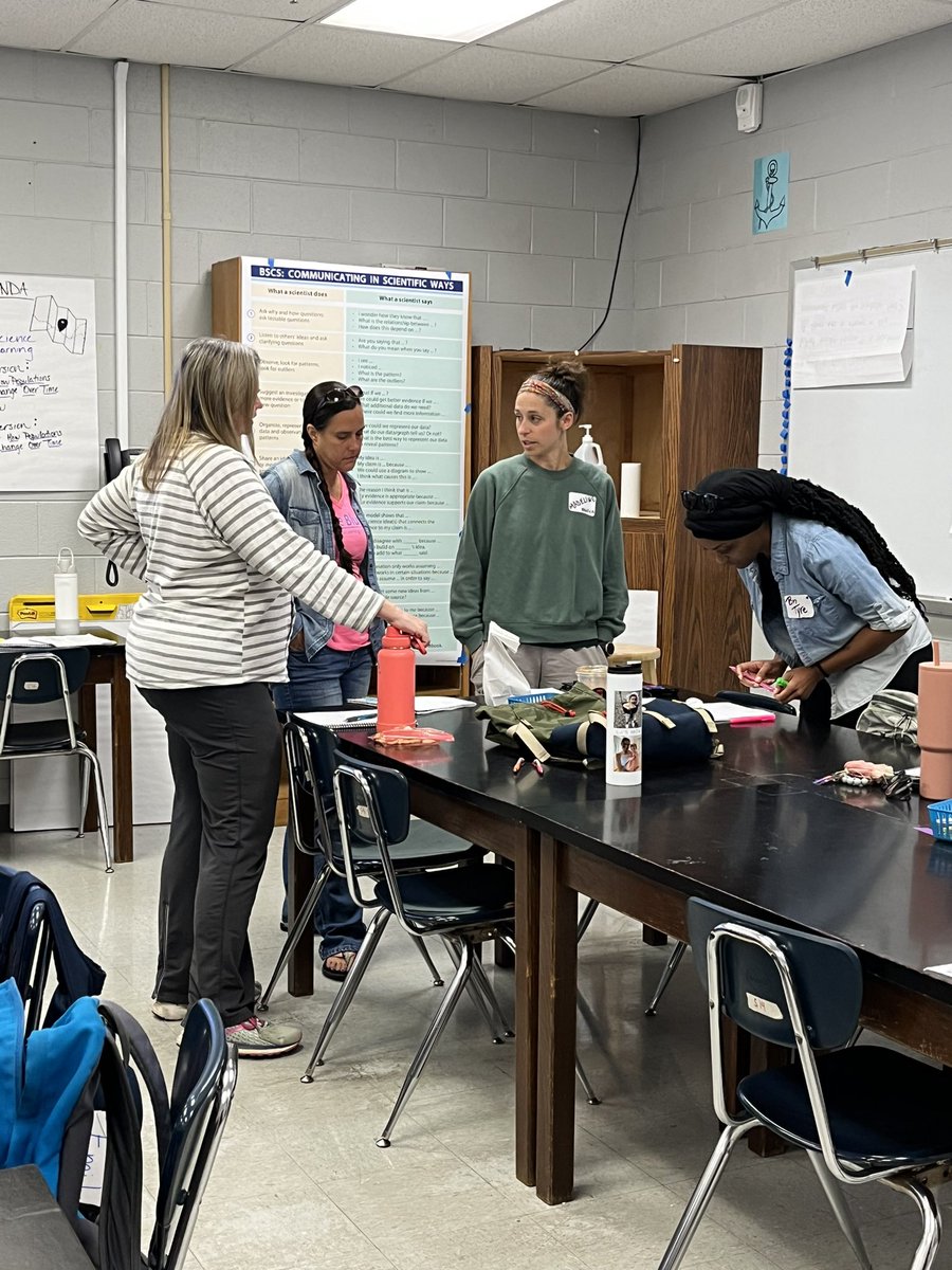 JRParris72's tweet image. Love the excitement in the room as we hone our craft as science educators with @JBintzBSCS &amp;amp; @Excited4Science from @BSCSorg. Great Ts are perpetual learners. Unpacking our beliefs about effective science instruction as we get ready to do some science together! #HCS_Science