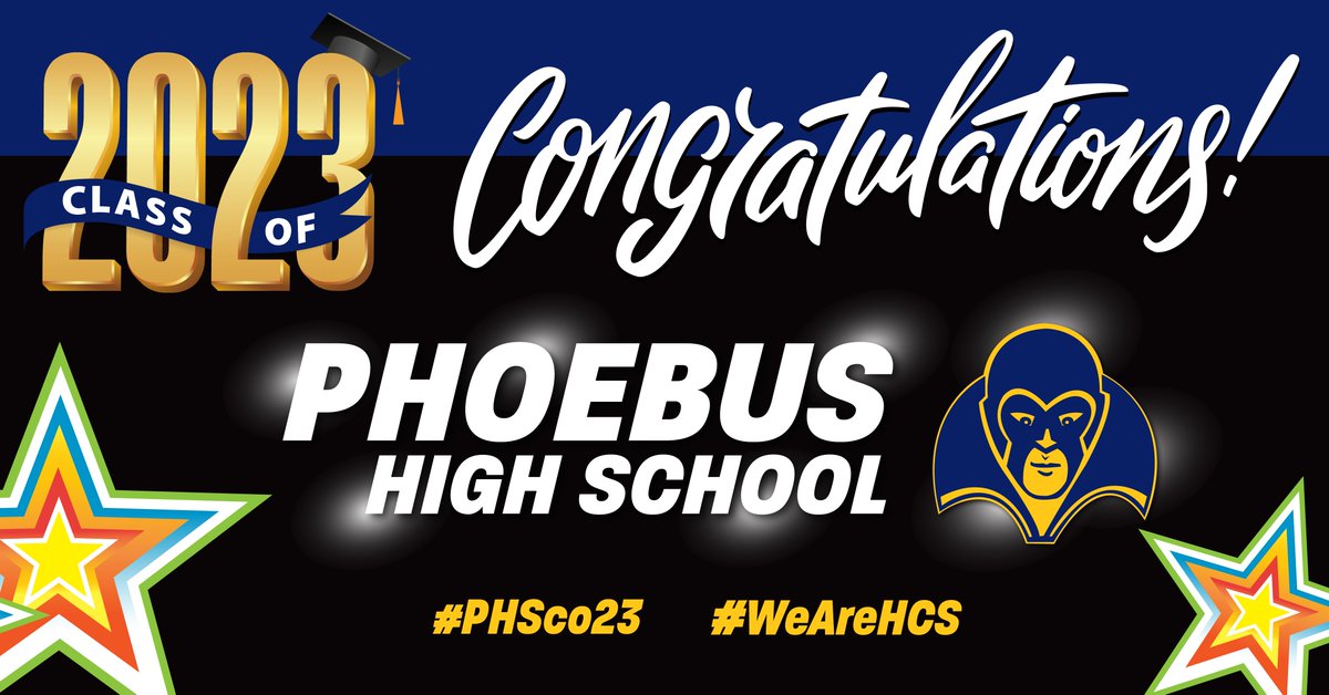 Congrats to Phoebus High Class of 2023! Our Phantoms will graduate the Portrait of a Hampton Graduate today at 7 p.m. Watch the ceremony live - ow.ly/iigb50OOrEz 
#PHSco23 #WeAreHCS